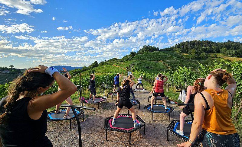 Gymnastik & Fitness inmitten der Weinreben