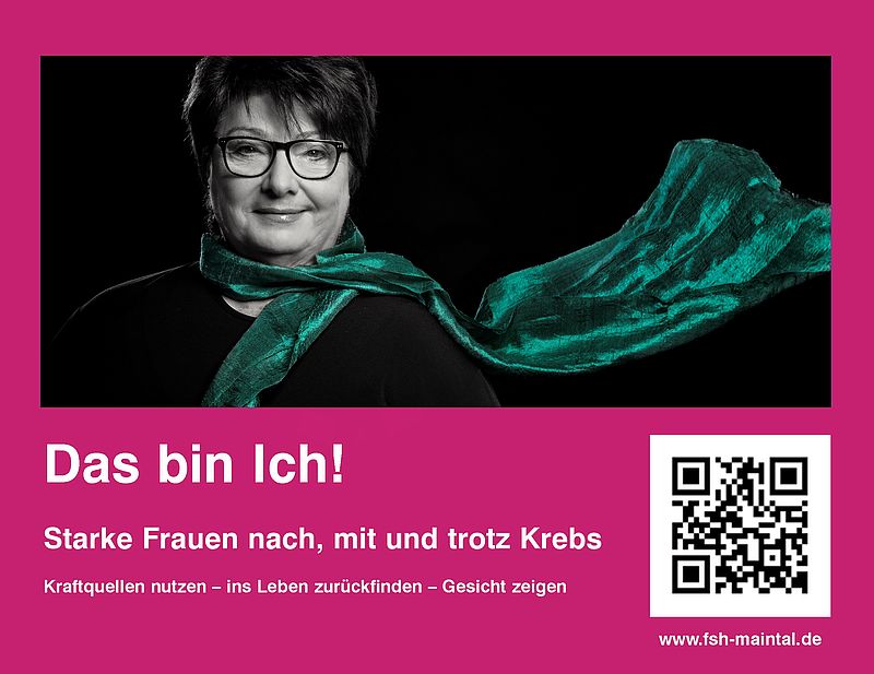 Porträtfoto mit Titel der Austellung